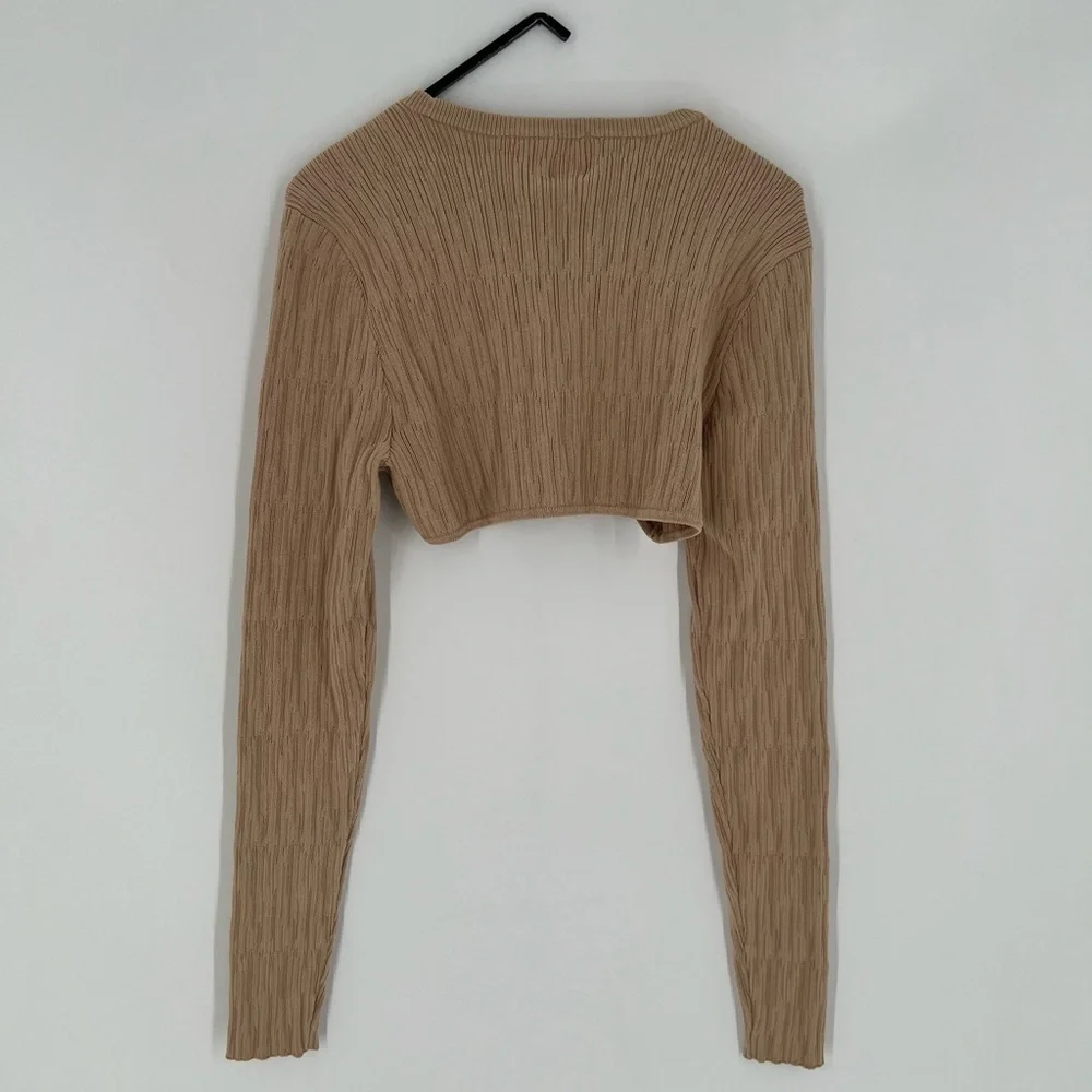 H&M Bolero Crinkle Textured Knit Top